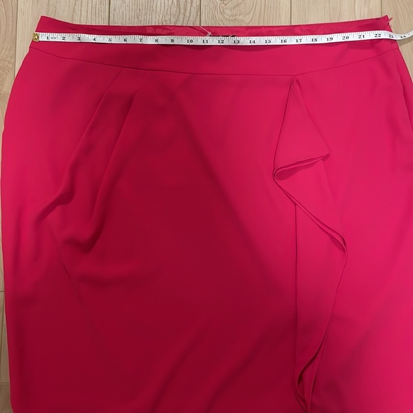 424 Fifth - Lord & Taylor Cascade Ruffle Front Miniskirt, Pink, sz 24W - Picture 8 of 12